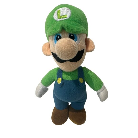 Super Mario Luigi Plush Toy 8" Nintendo Official 2010 Green & Blue Collectible - Picture 1 of 4